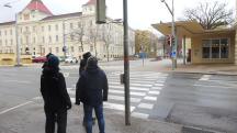 Blick auf die Wanderstrecke am Schiestattring beim Landesgericht St. Plten